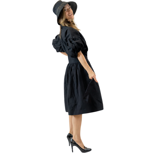 Zia Poplin Cinched Midi Dress