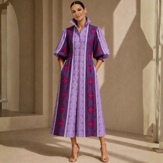 Oriana Printed Cotton-Poplin Longline Dress