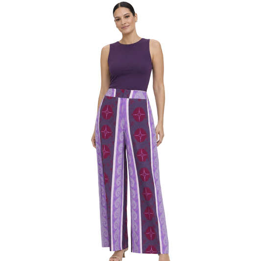 The Oriana Printed Cotton-Poplin Wide-Leg Pants