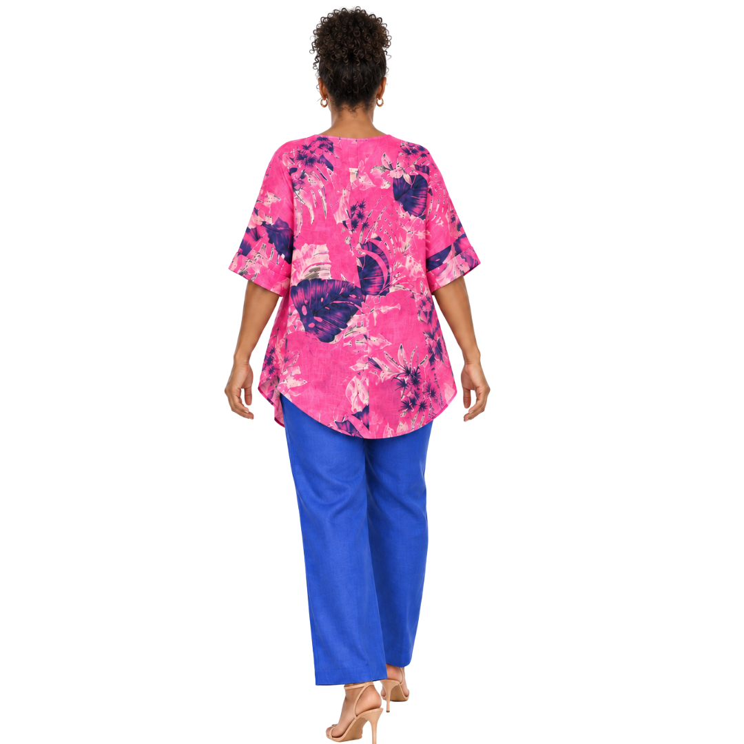 Lucia Tropical Linen Tunic
