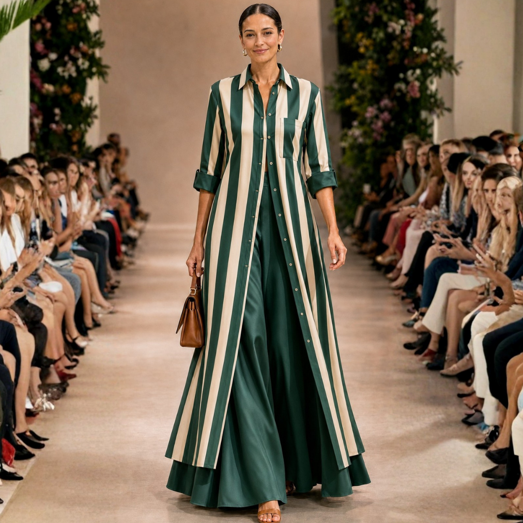 The Isadora Convertible Crepe-Silk Maxi Shirt Dress