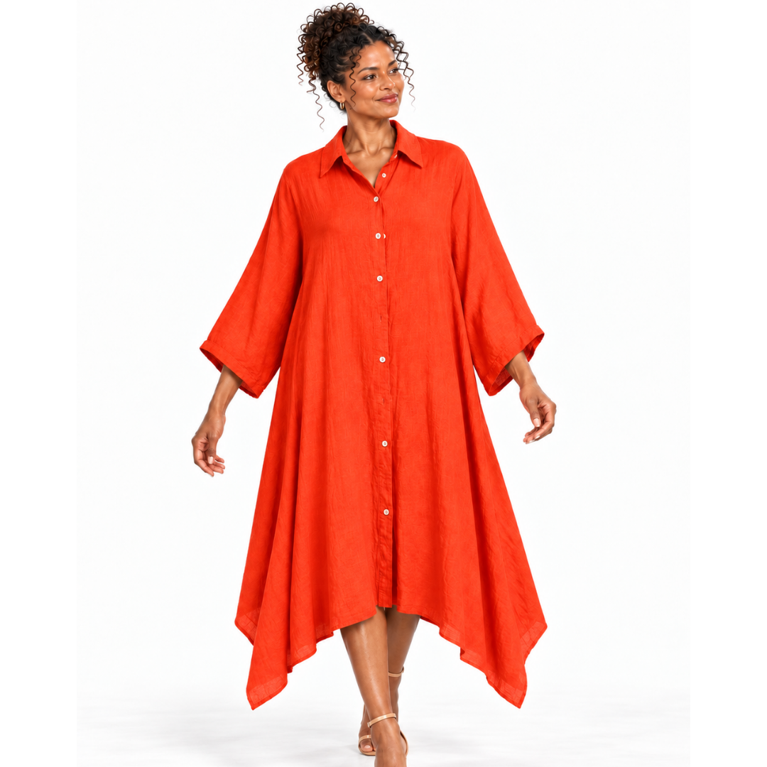 Solara Handkerchief Shirt Dress