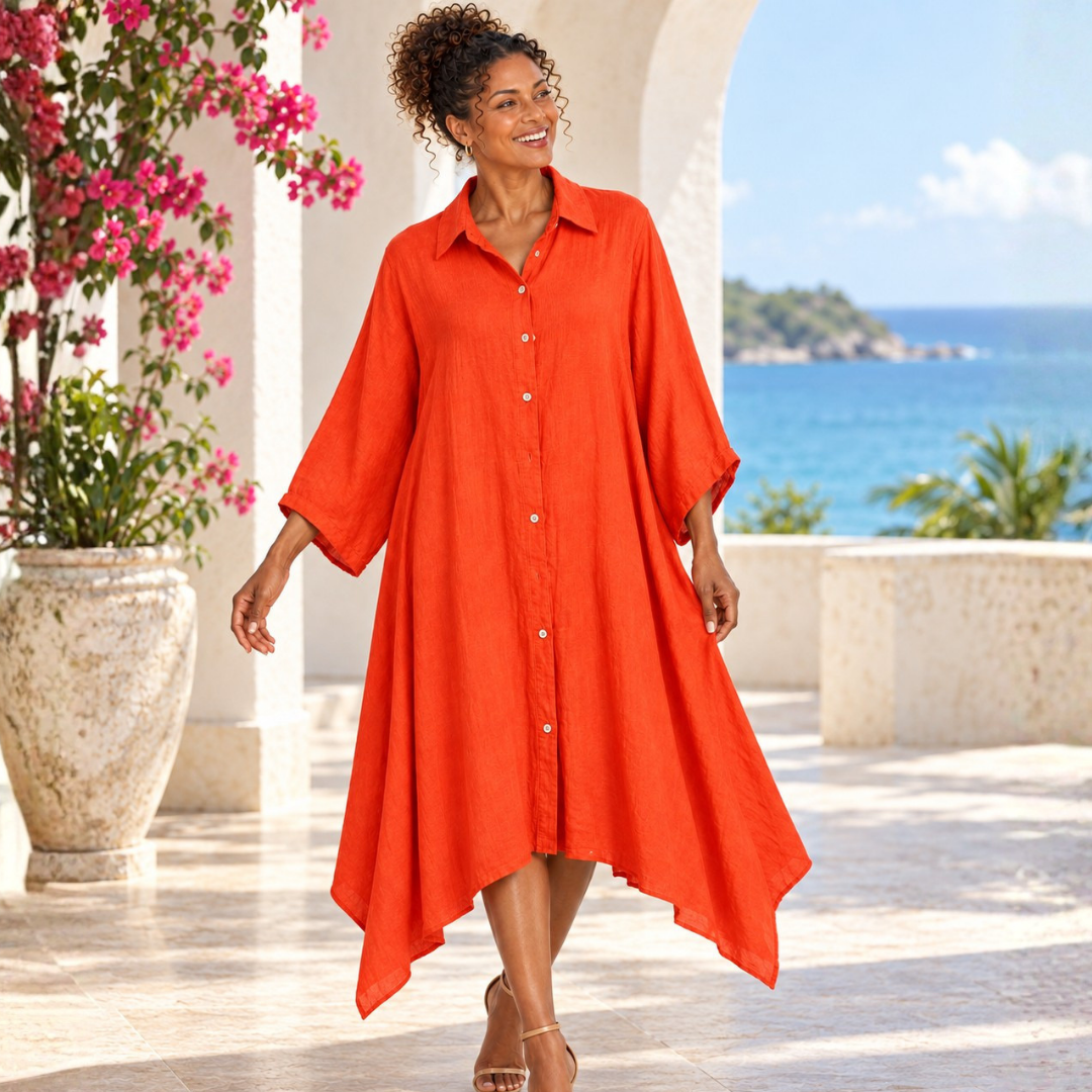 Solara Handkerchief Shirt Dress