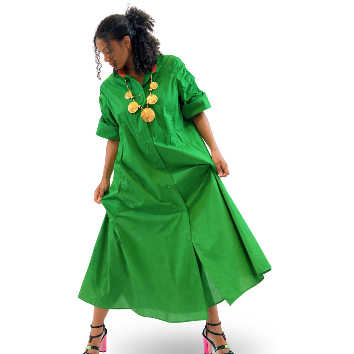 Mila Relaxed Egyptian Cotton Shirt Dress