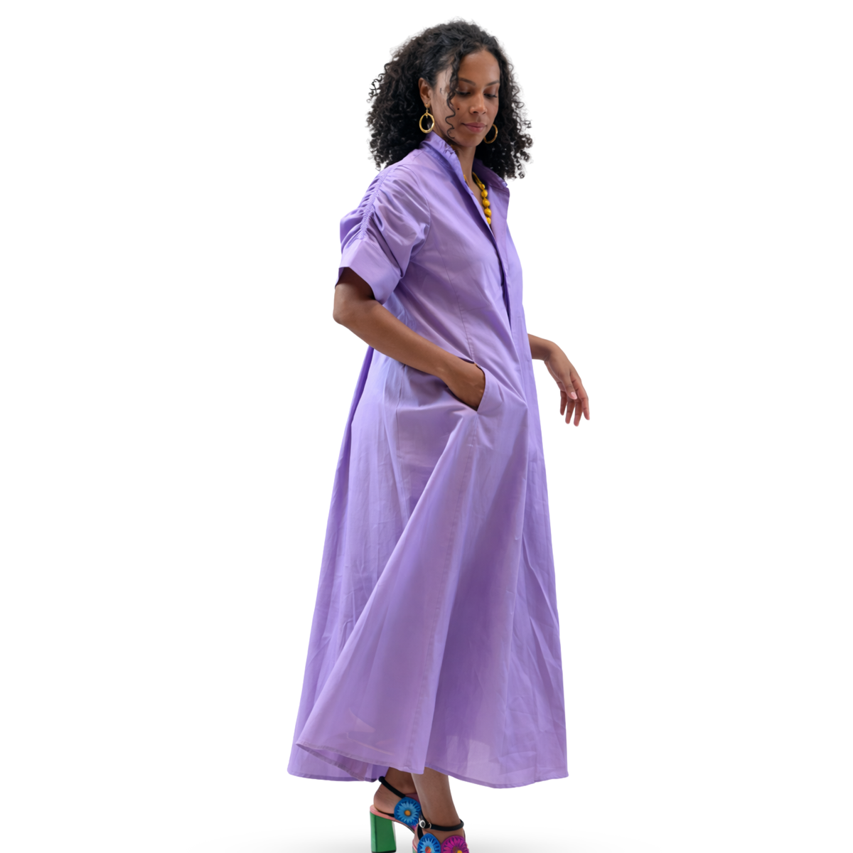 Mila Relaxed Egyptian Cotton Shirt Dress