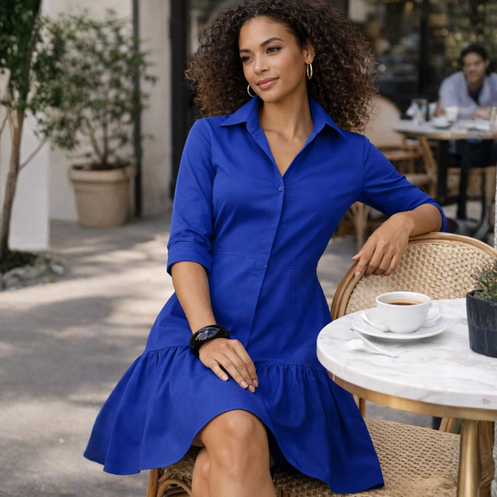 Lana Egyptian Cotton Tiered Shirt Dress