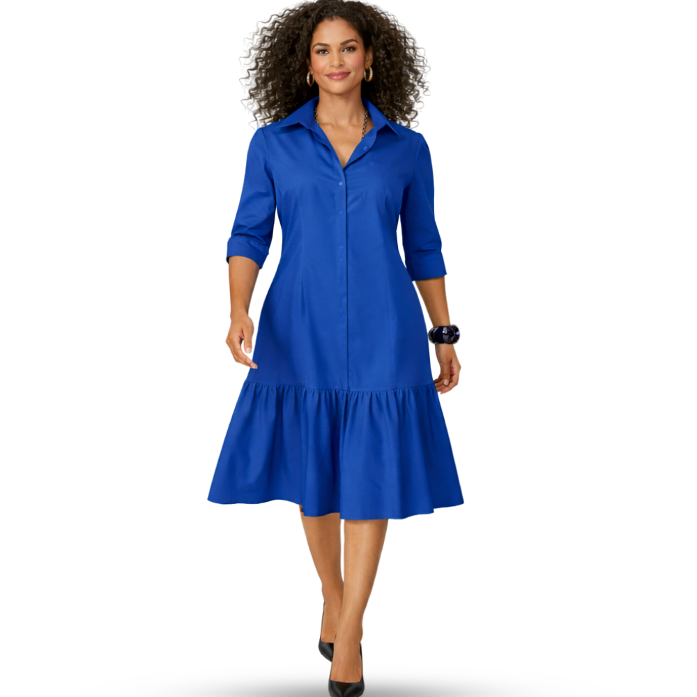Lana Egyptian Cotton Tiered Shirt Dress