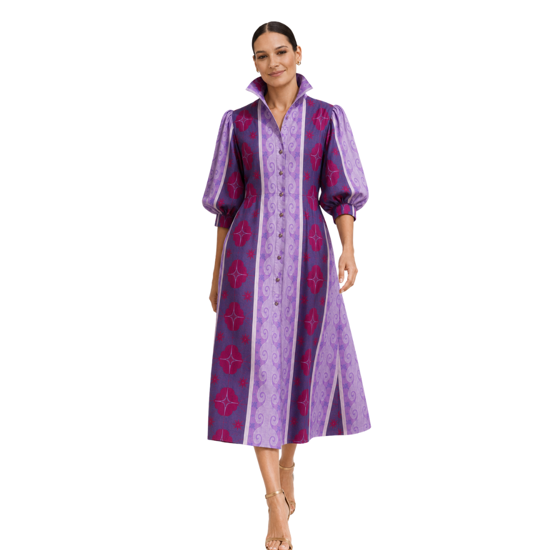 Oriana Printed Cotton-Poplin Longline Dress