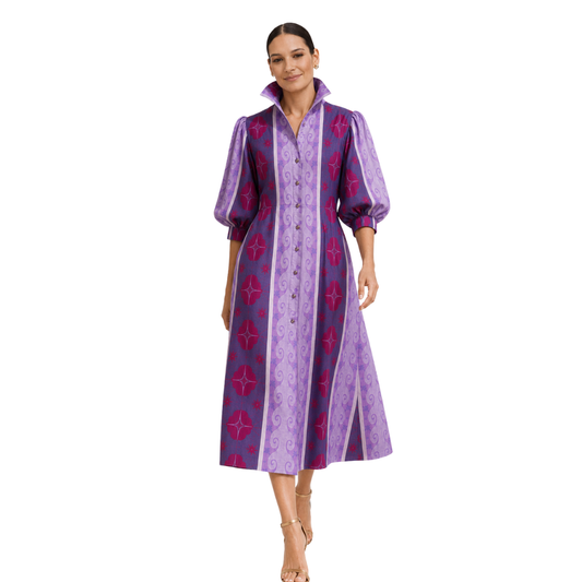 Oriana Printed Cotton-Poplin Longline Dress