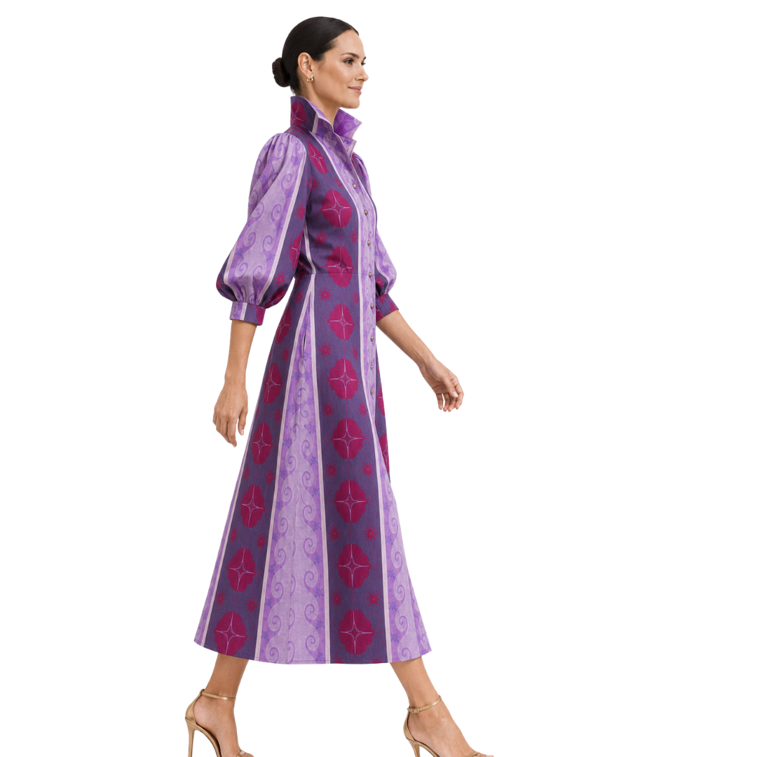 Oriana Printed Cotton-Poplin Longline Dress