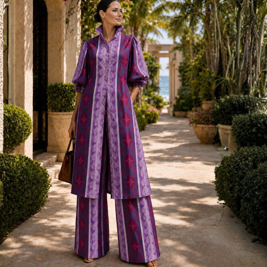Oriana Printed Cotton-Poplin Longline Dress