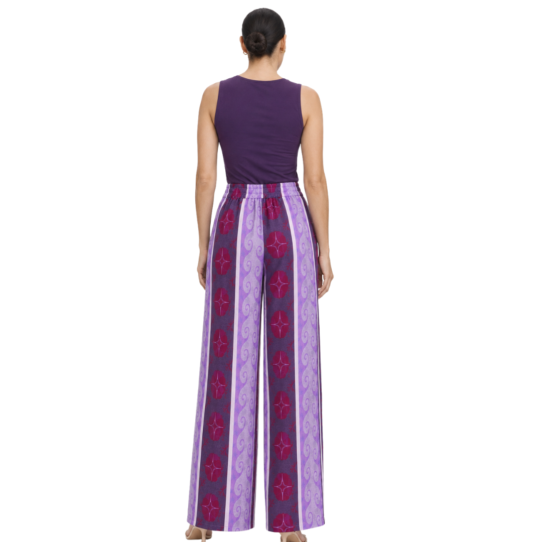 The Oriana Printed Cotton-Poplin Wide-Leg Pants
