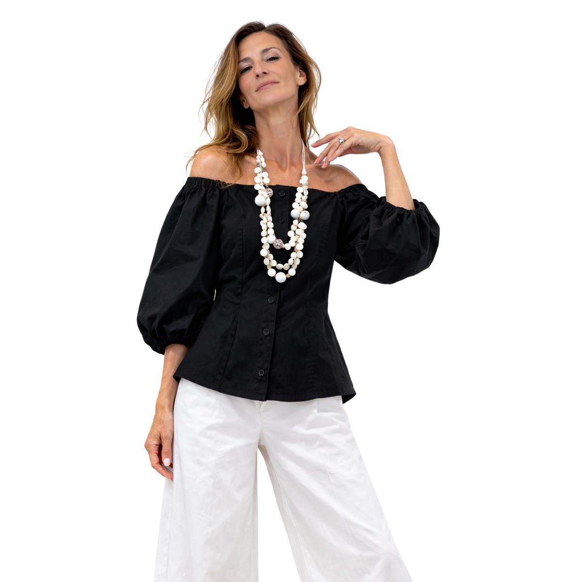 Rochelle Cotton Poplin Top