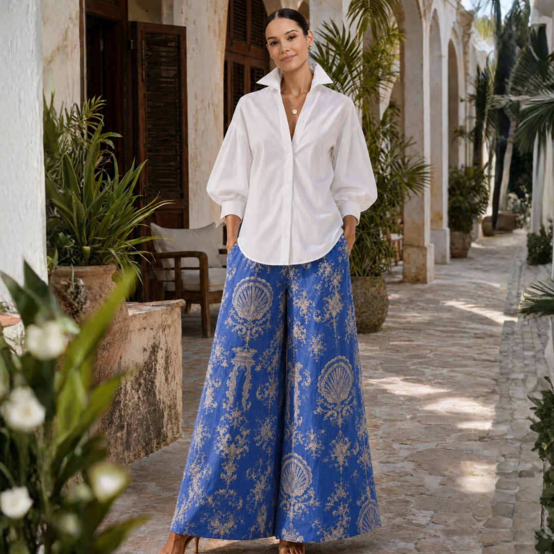 Colette Relaxed Drop-Shoulder Balloon-Sleeve Cotton Poplin Shirt