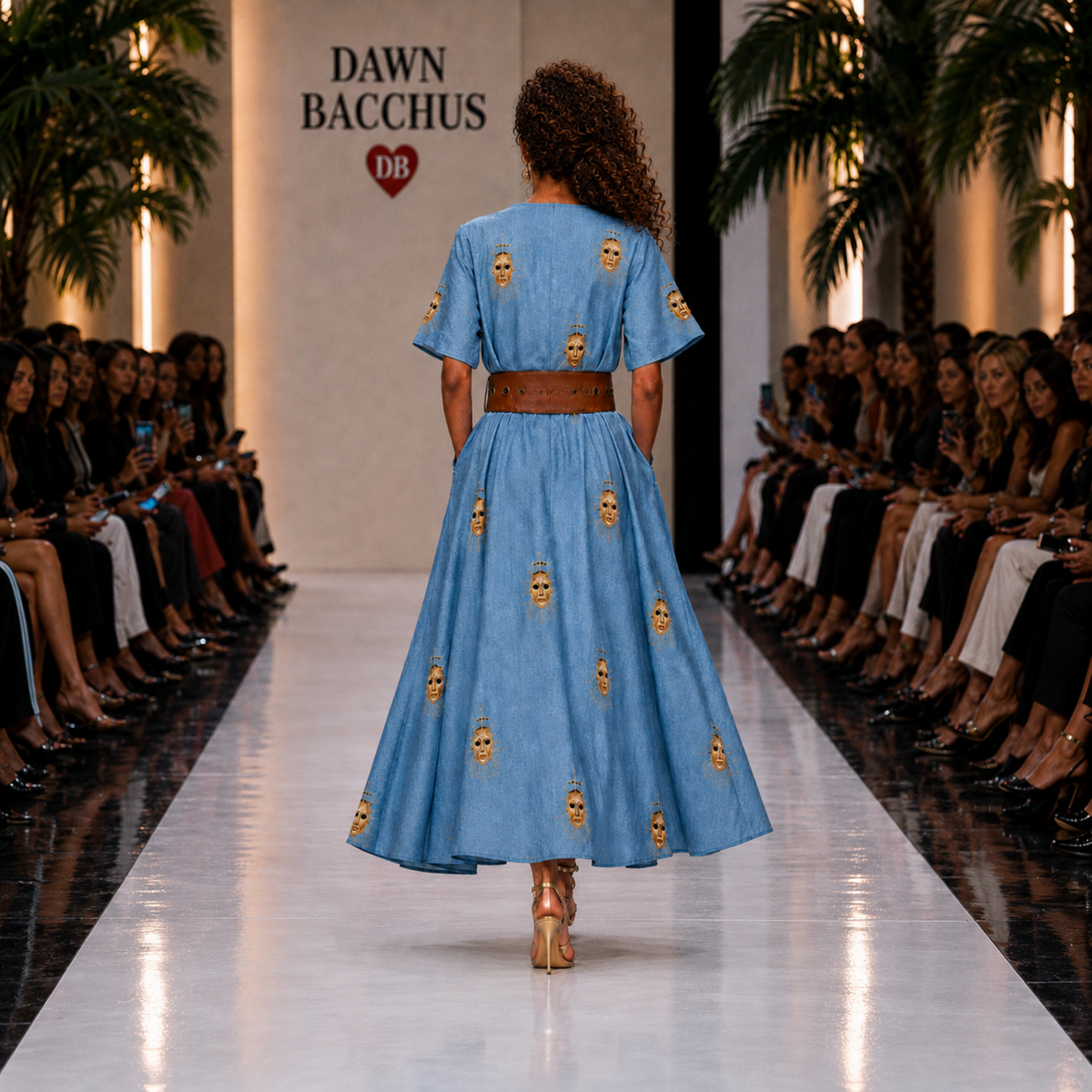 Azura Masque Flax Linen Maxi Dress | Clyde Thomas Carnival Collection