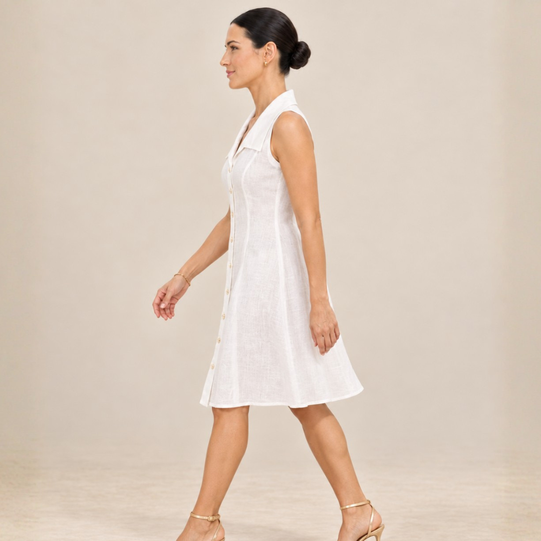 Camille Linen Shirt Dress
