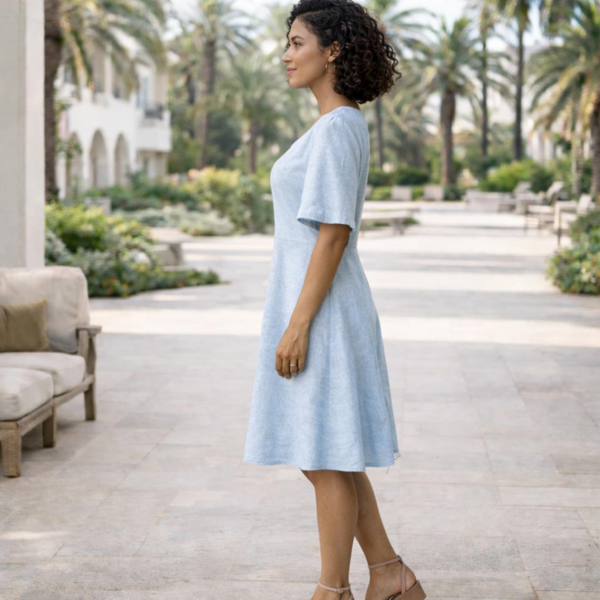 Solene Linen Dress