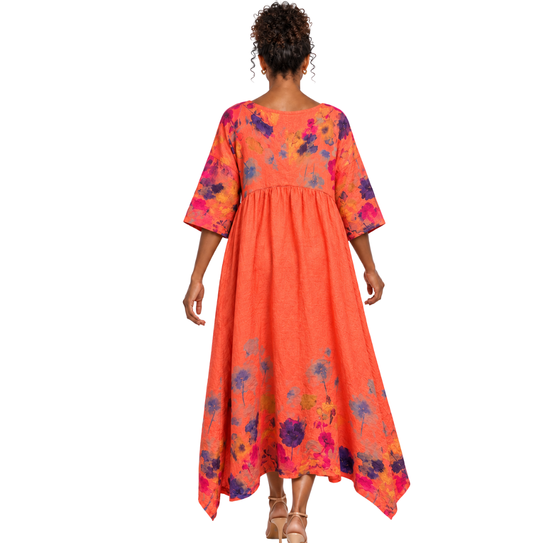 Fiorella Floral Linen Maxi Dress