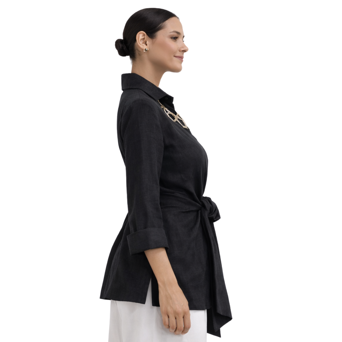 Linen Tie Front Jacket