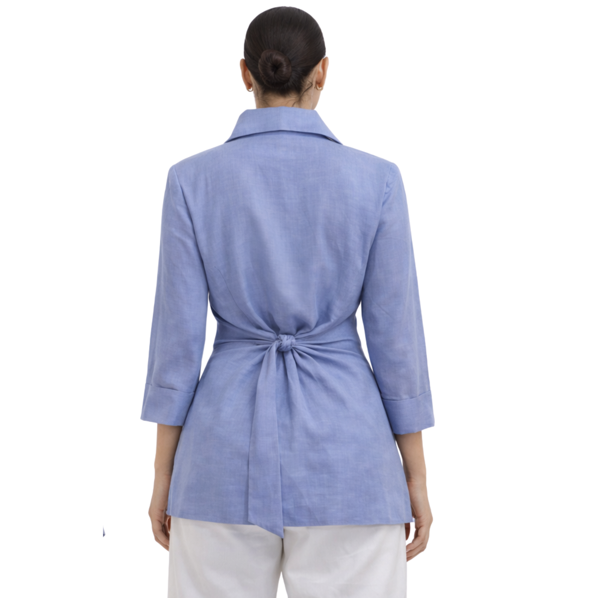 Linen Tie Front Jacket
