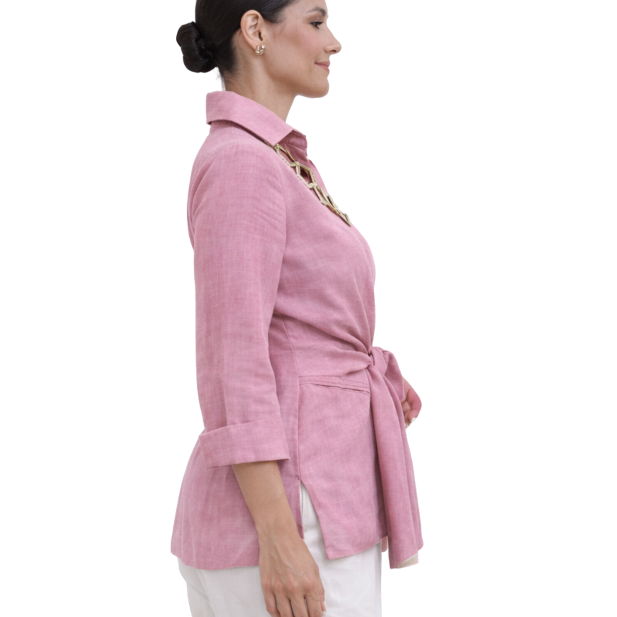 Linen Tie Front Jacket
