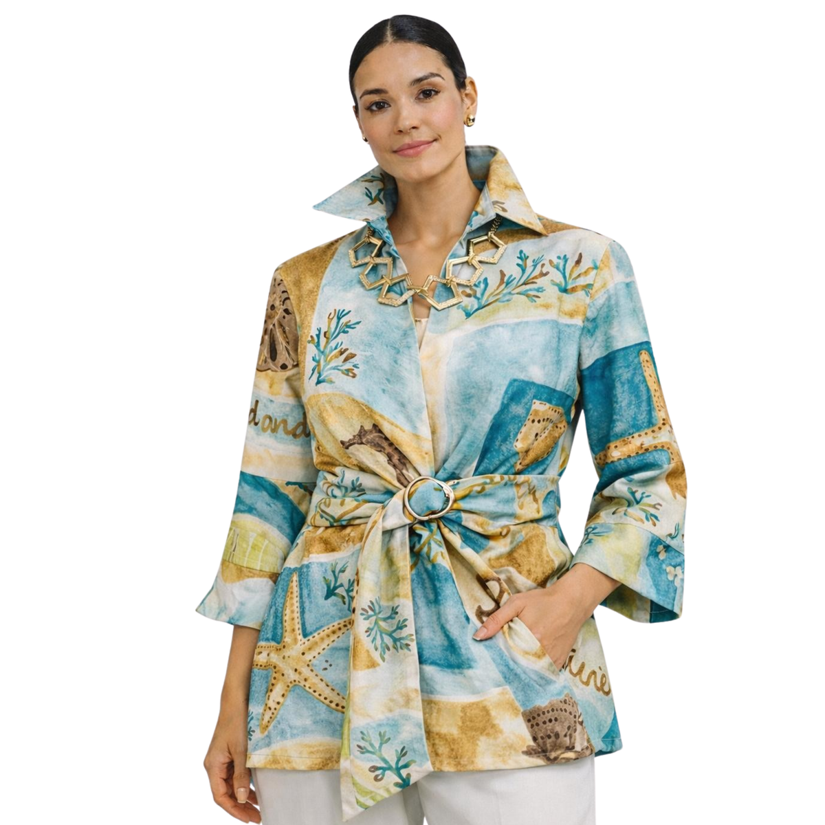 Becky Luxe Buckle Wrap Blouse Artist Series
