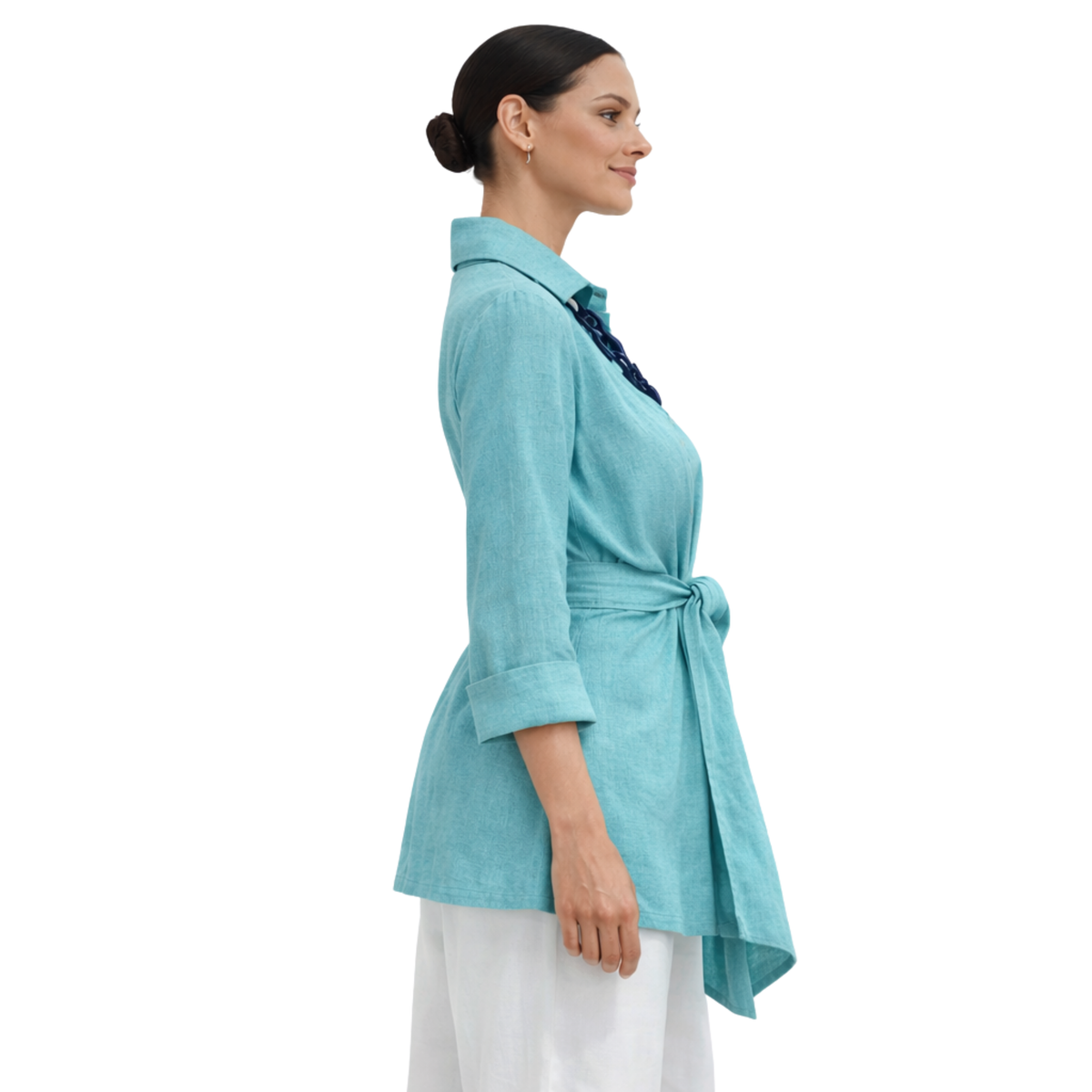 Linen Tie Front Jacket