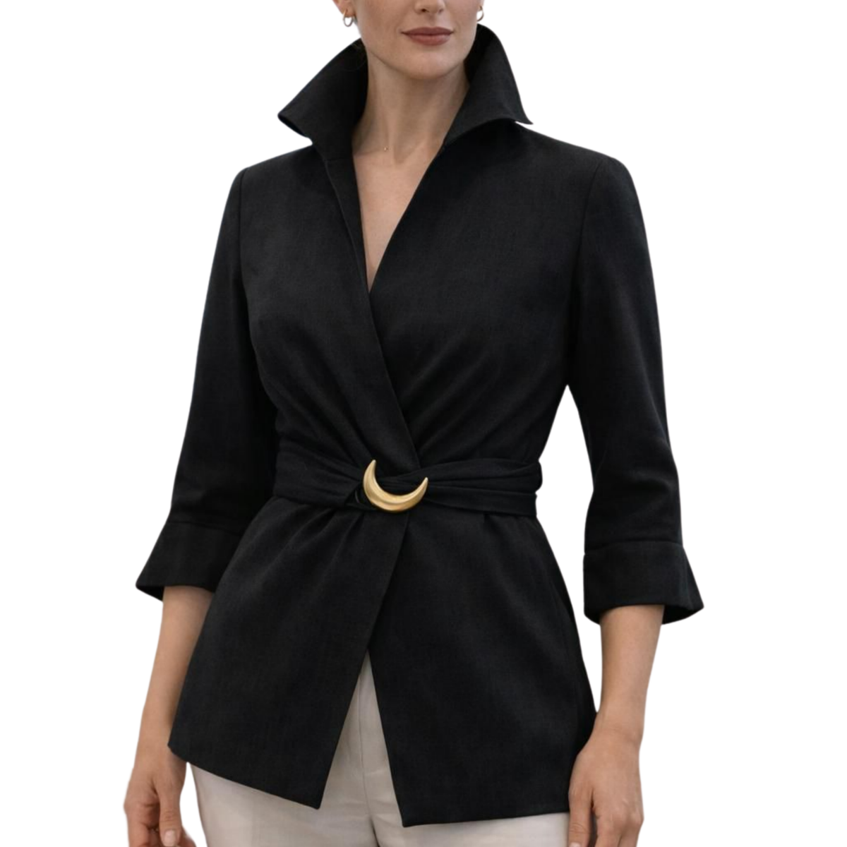 Zya Luxe Buckle Wrap Blouse