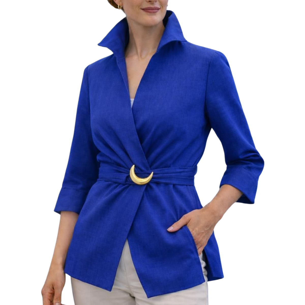 Zya Luxe Buckle Wrap Blouse
