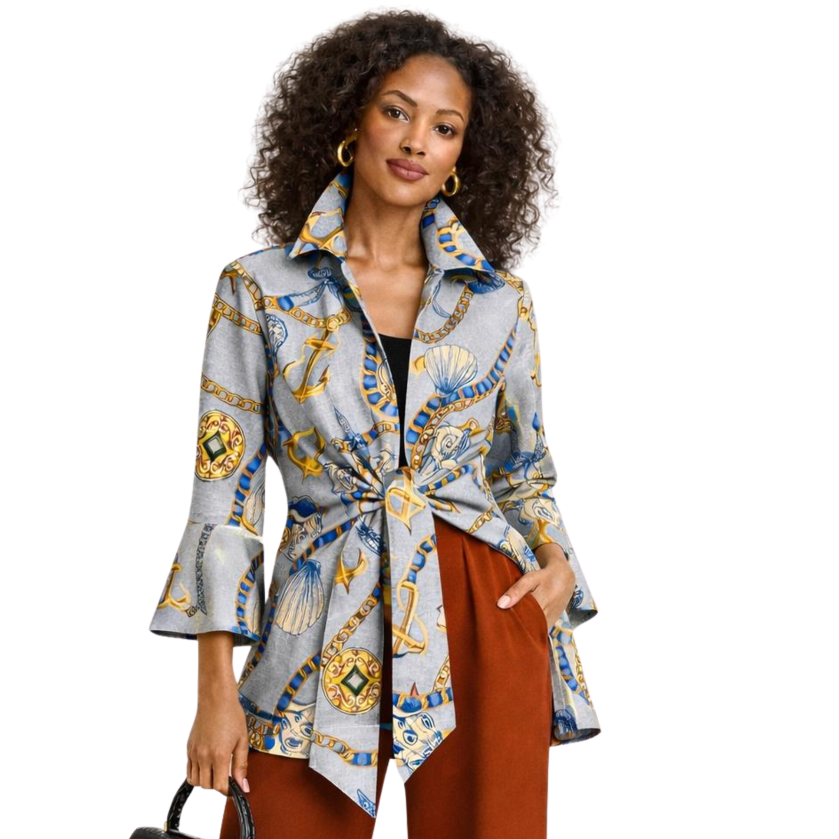 Becky Luxe Buckle Wrap Blouse Artist Series