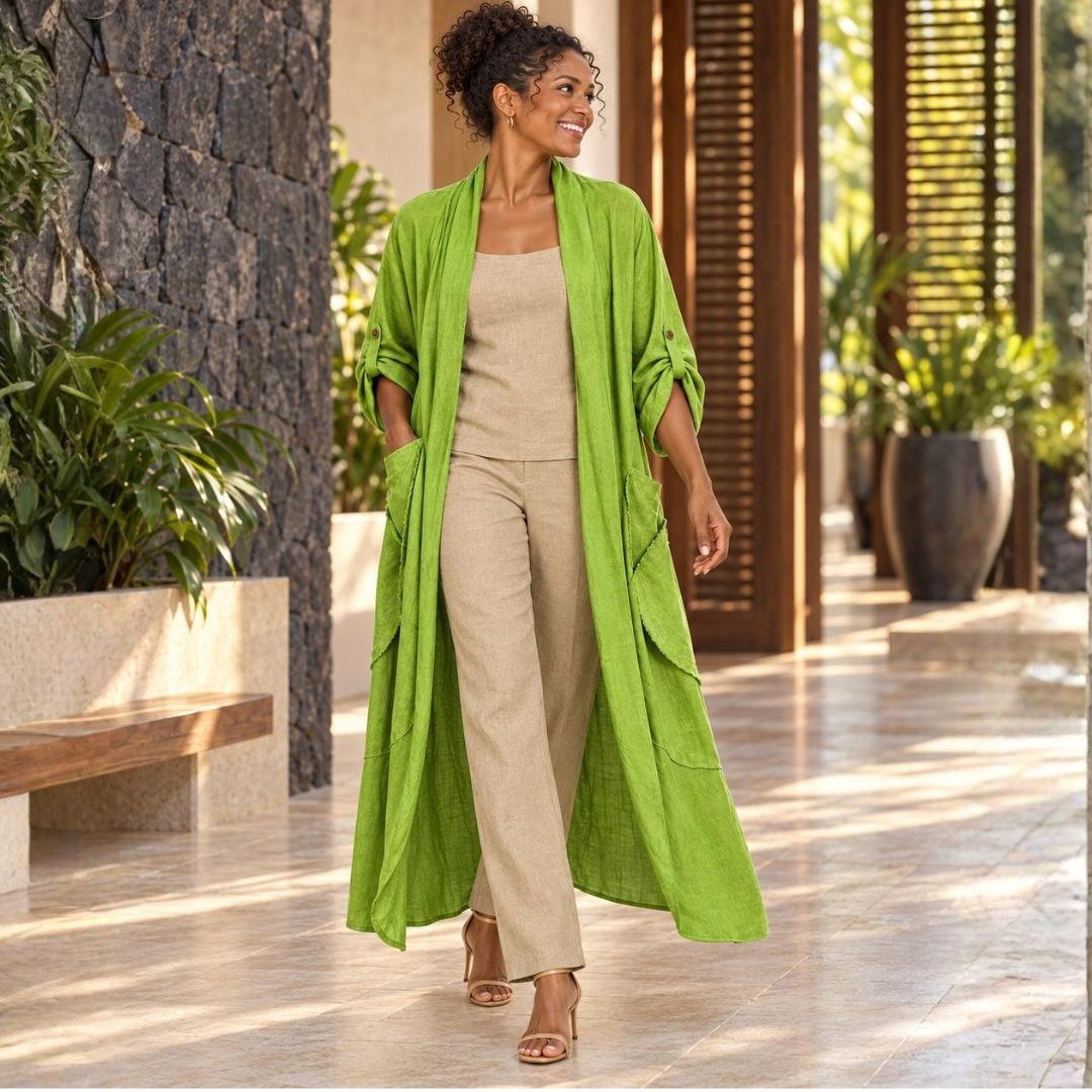 Aurelia Linen Duster Jacket