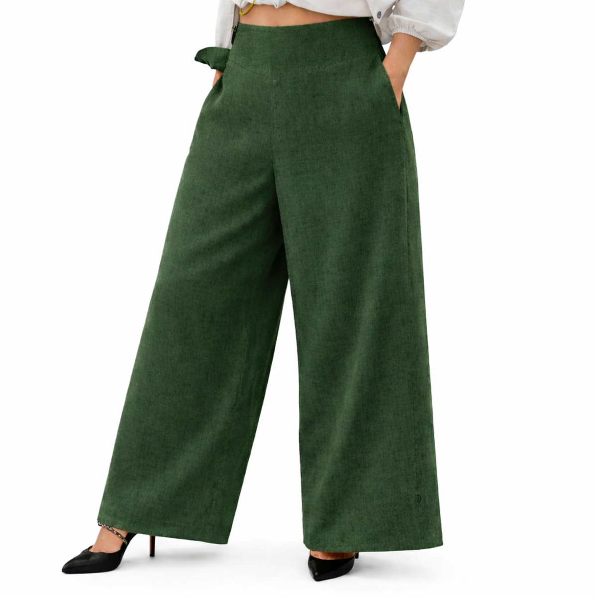 Rachel Linen Palazzo Pants – Flat Front Wide Leg-Essentials