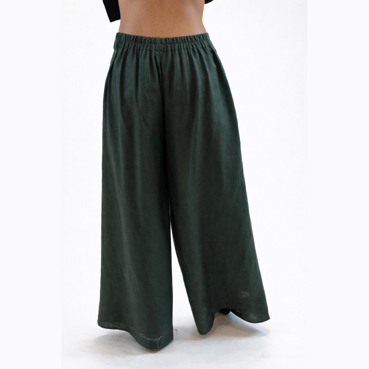 Rachel Linen Palazzo Pants – Flat Front Wide Leg-Essentials