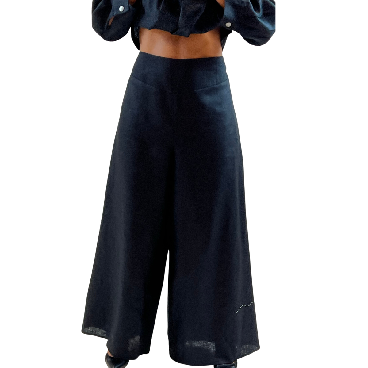 Rachel Linen Palazzo Pants – Flat Front Wide Leg-Essentials