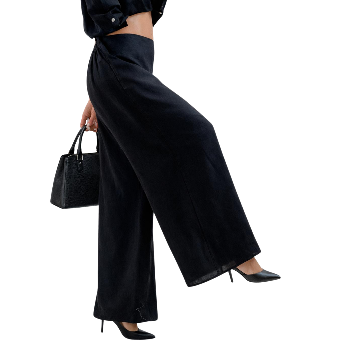 Rachel Linen Palazzo Pants – Flat Front Wide Leg-Essentials