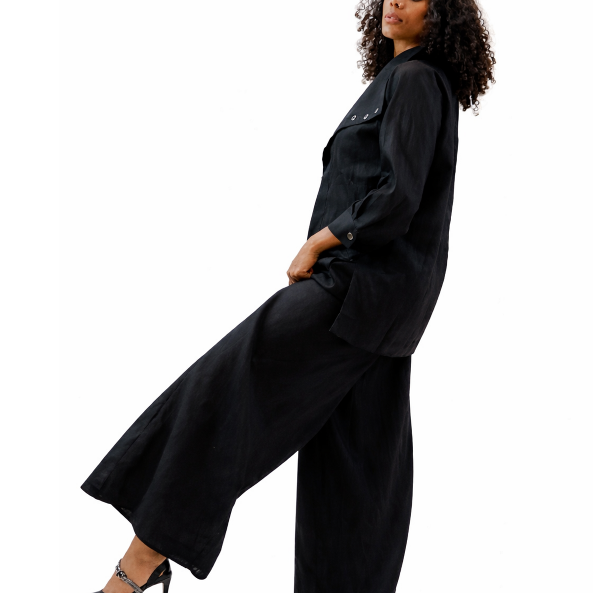 Rachel Linen Palazzo Pants – Flat Front Wide Leg-Essentials