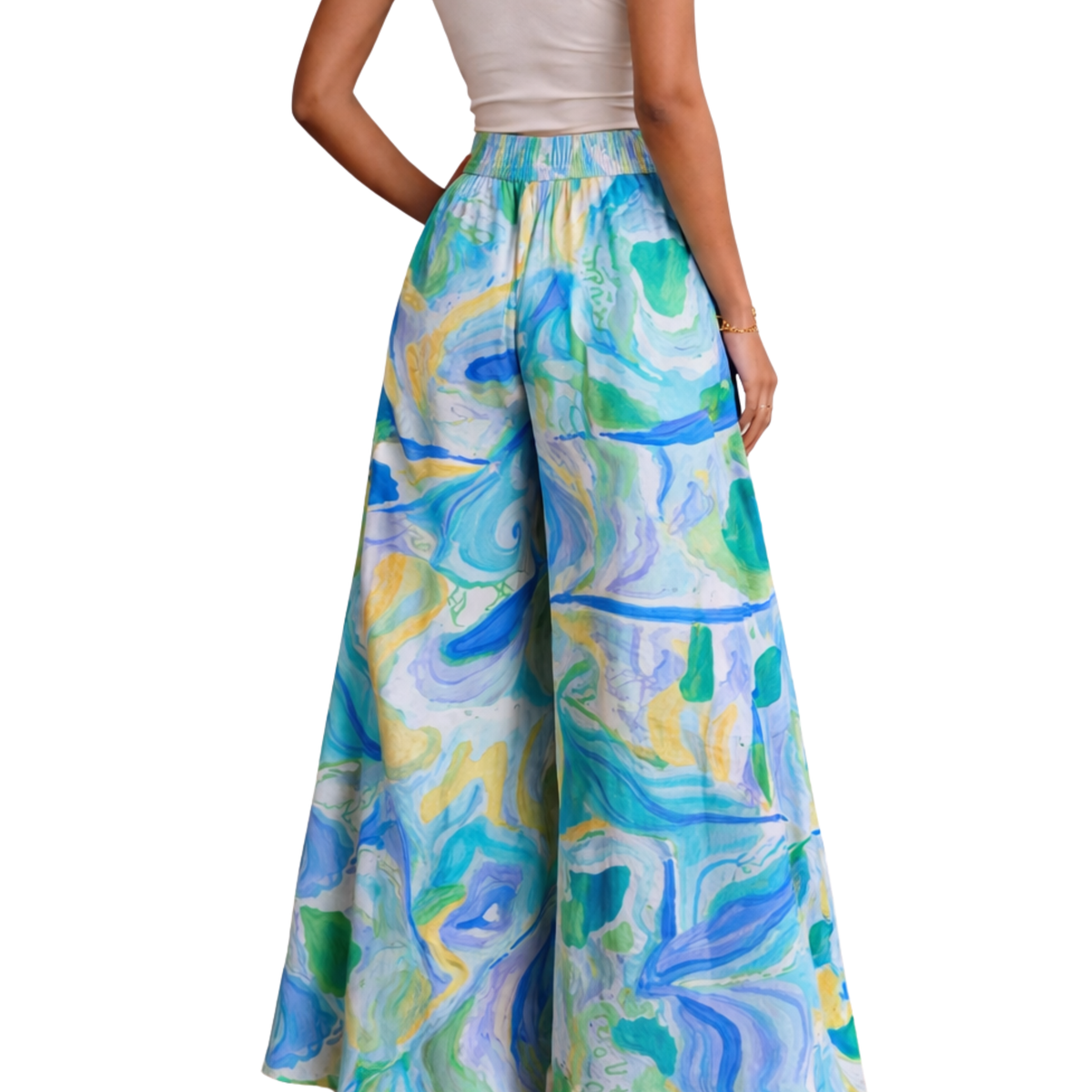 Kenna Linen Palazzo Pants – Flat Front Wide Leg Artist Series