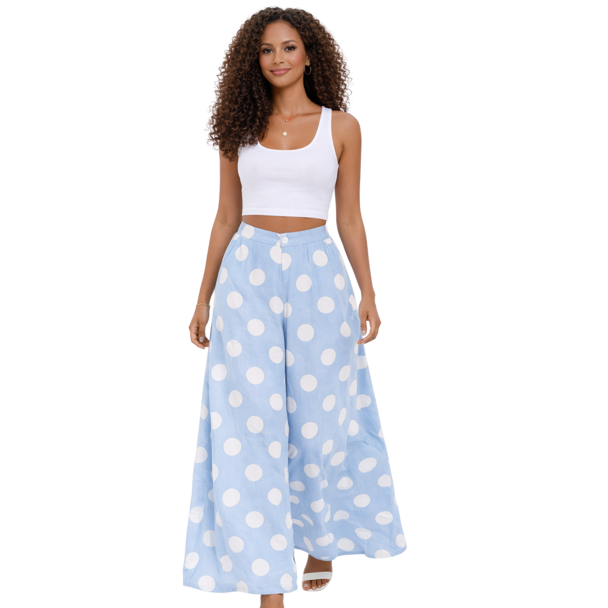 Kenna Linen Palazzo Pants – Flat Front Wide Leg