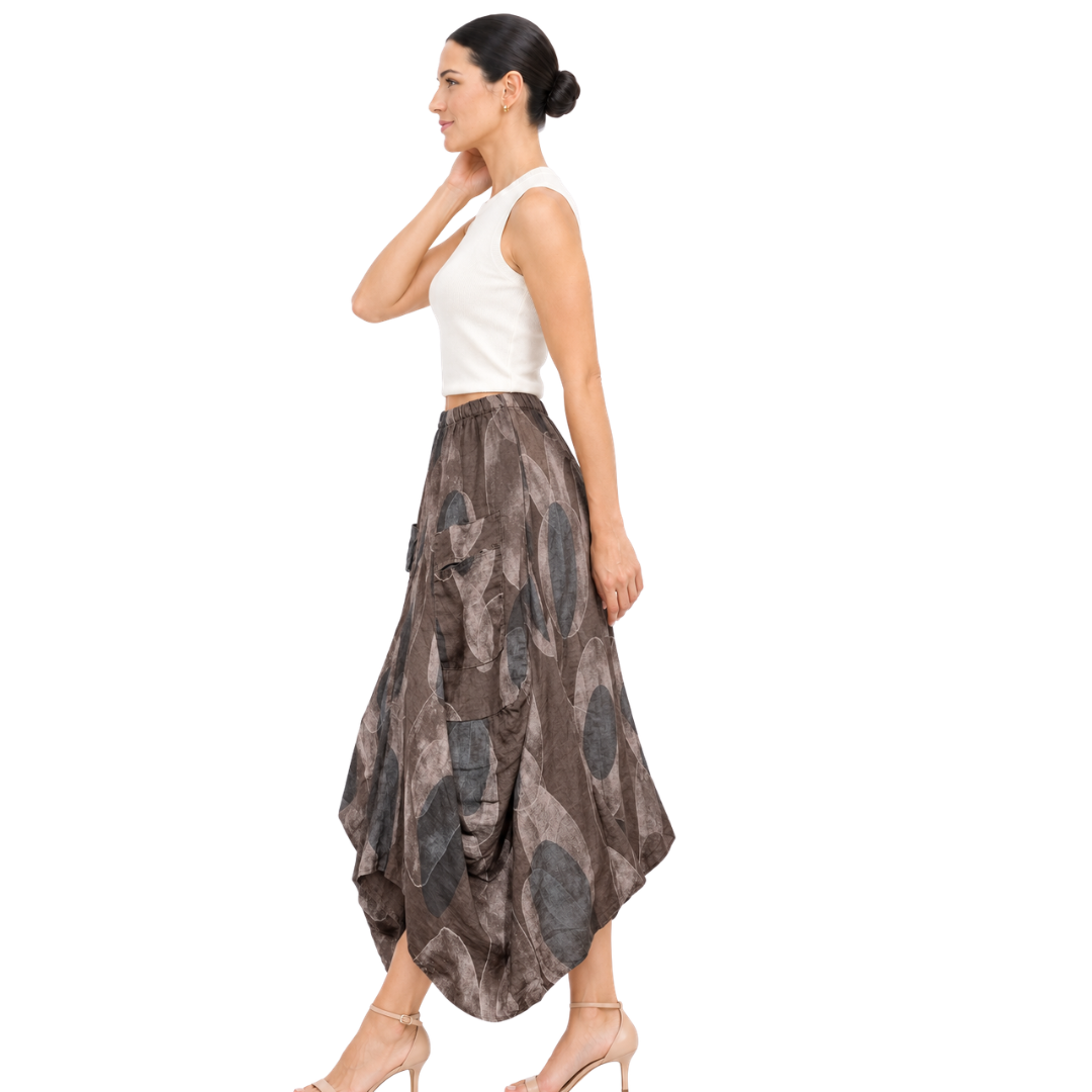 Zola Abstract Cocoon Skirt