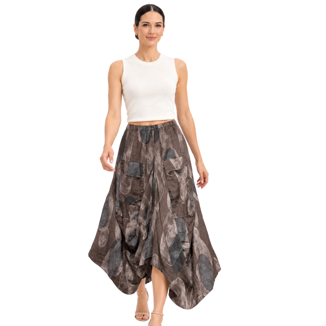 Zola Abstract Cocoon Skirt