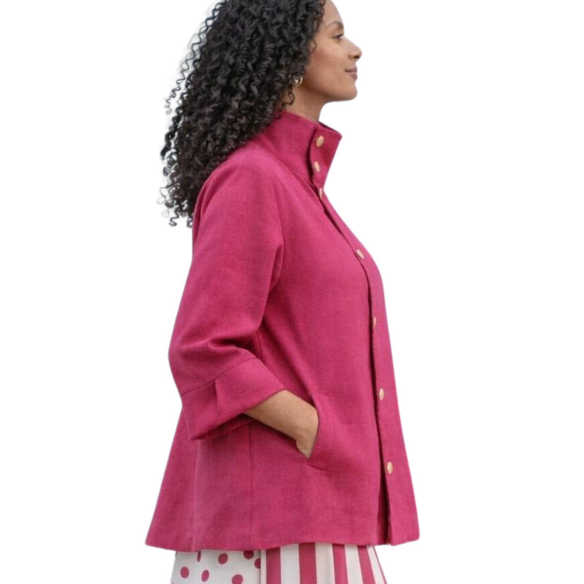 Ju’Ae 100% Linen Box Collar Tunic