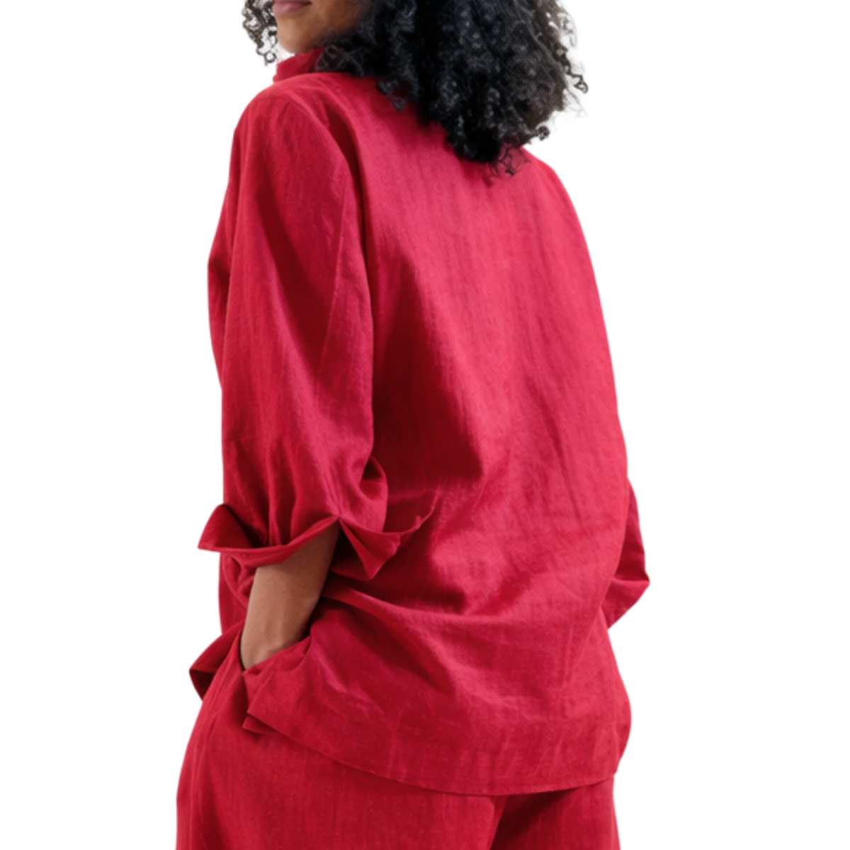 Ju’Ae 100% Linen Box Collar Tunic