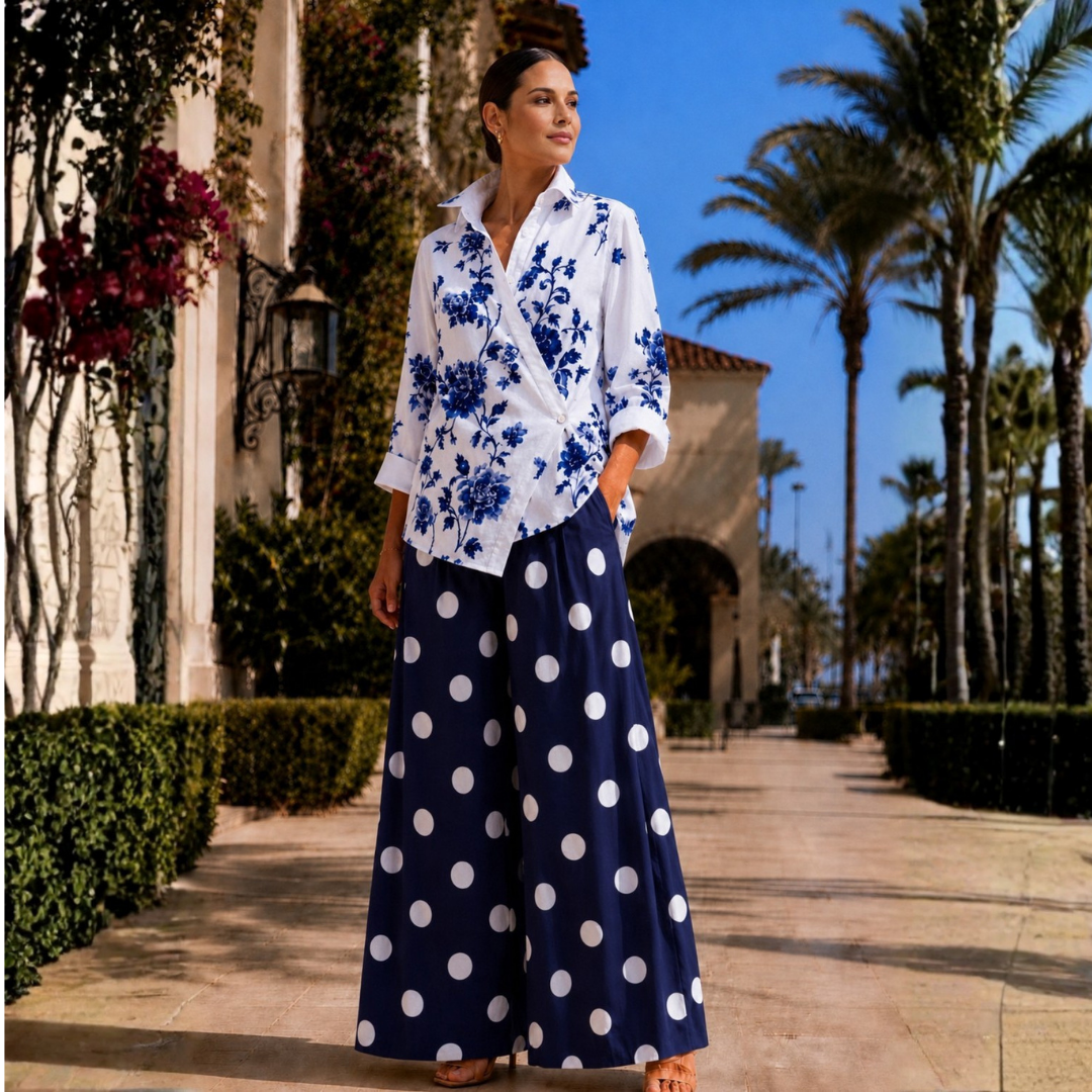 The Paloma Linen Wrap-Front Shirt