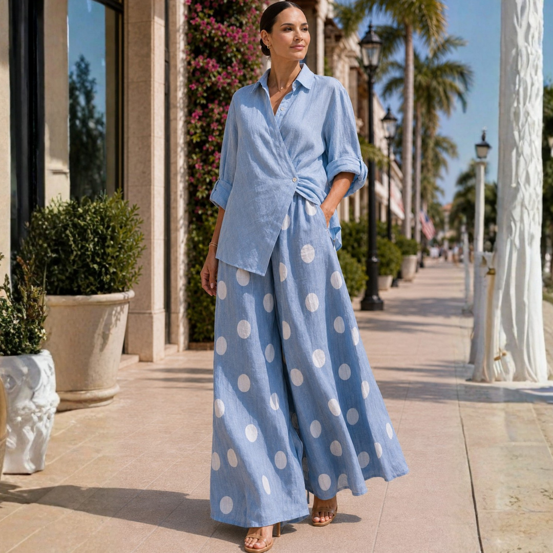 The Paloma Linen Wrap-Front Shirt