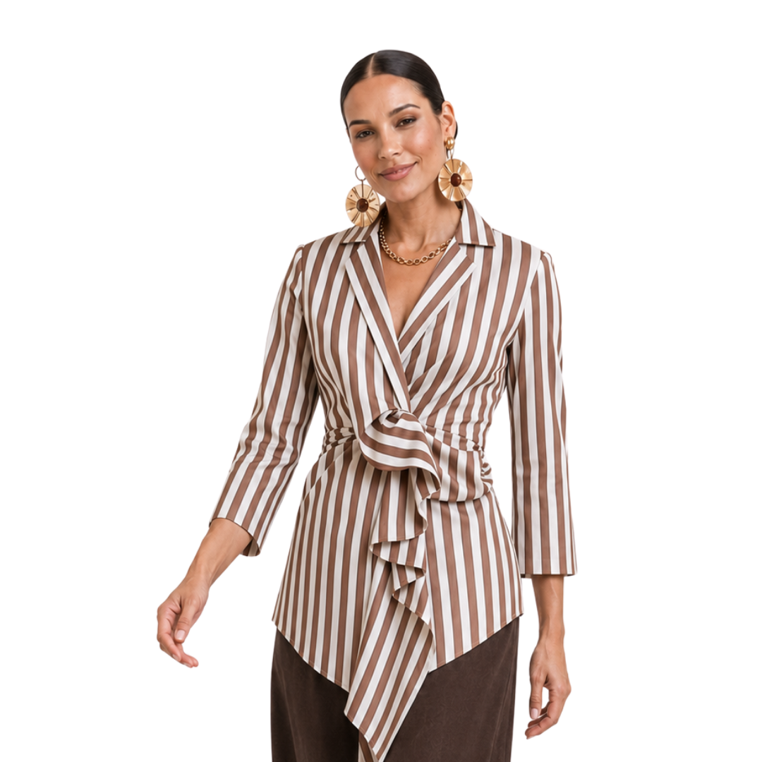 Alessia Two-Tone Circular-Flare Linen Maxi Skirt