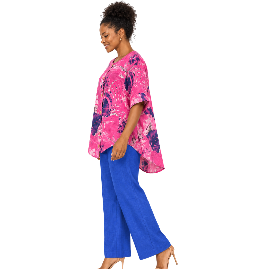 Lucia Tropical Linen Tunic