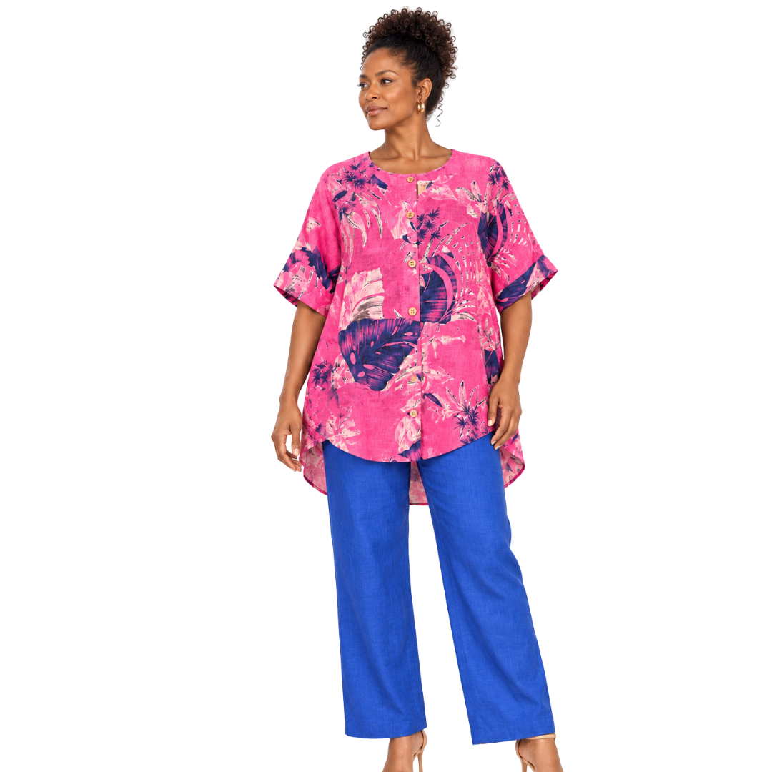 Lucia Tropical Linen Tunic