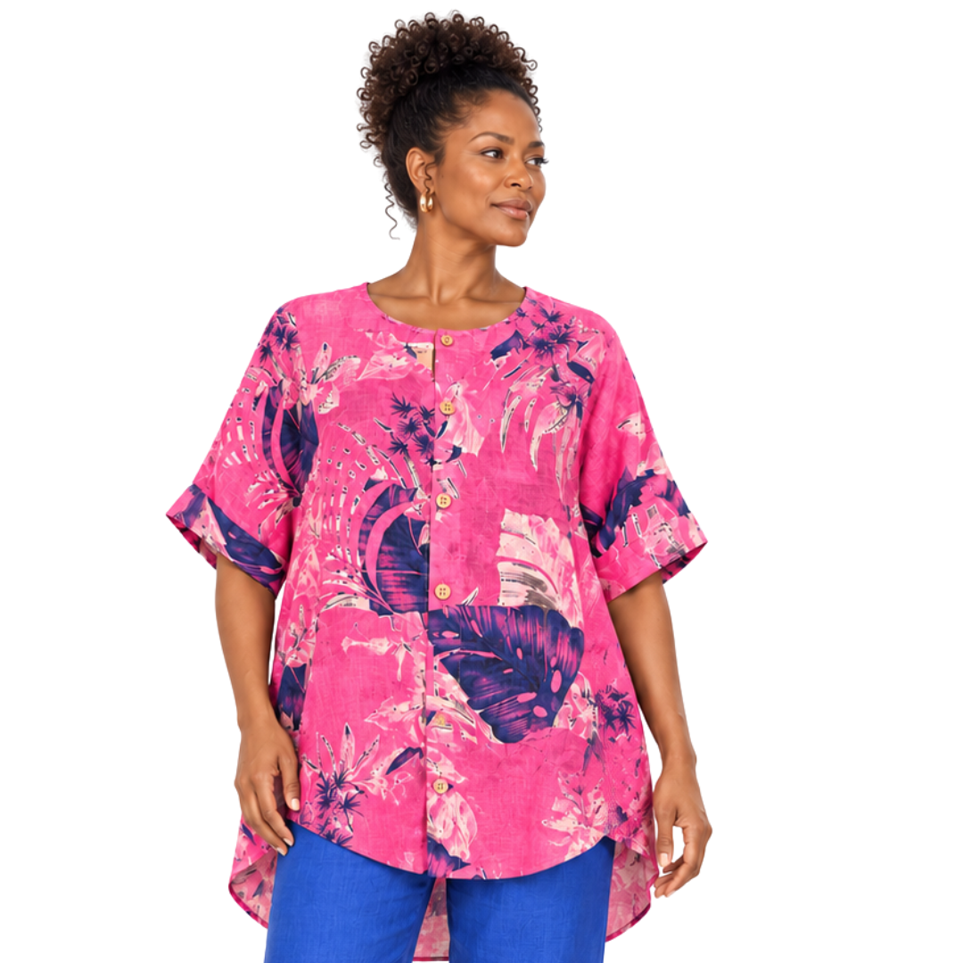 Lucia Tropical Linen Tunic