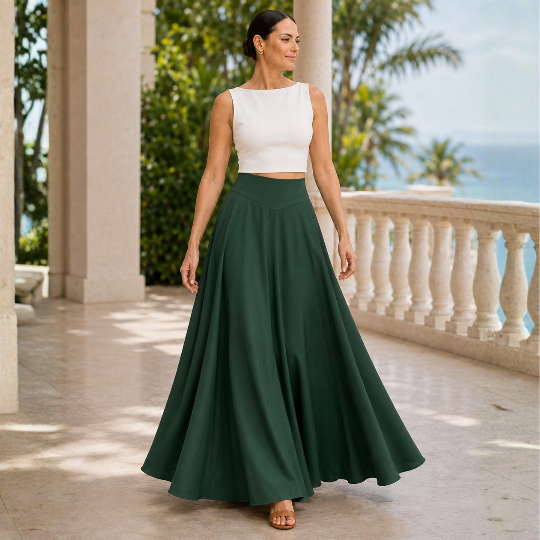 Aurelia Bias-Cut Crepe-Silk Maxi Skirt