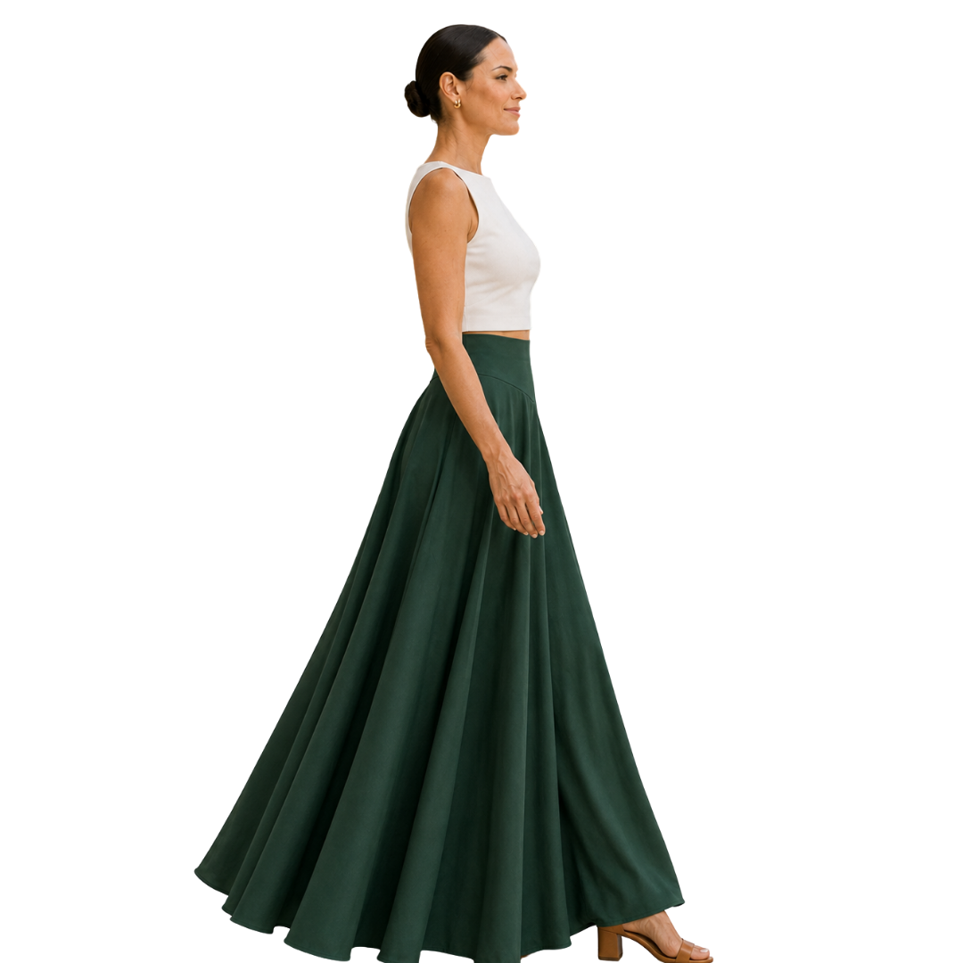 Aurelia Bias-Cut Crepe-Silk Maxi Skirt